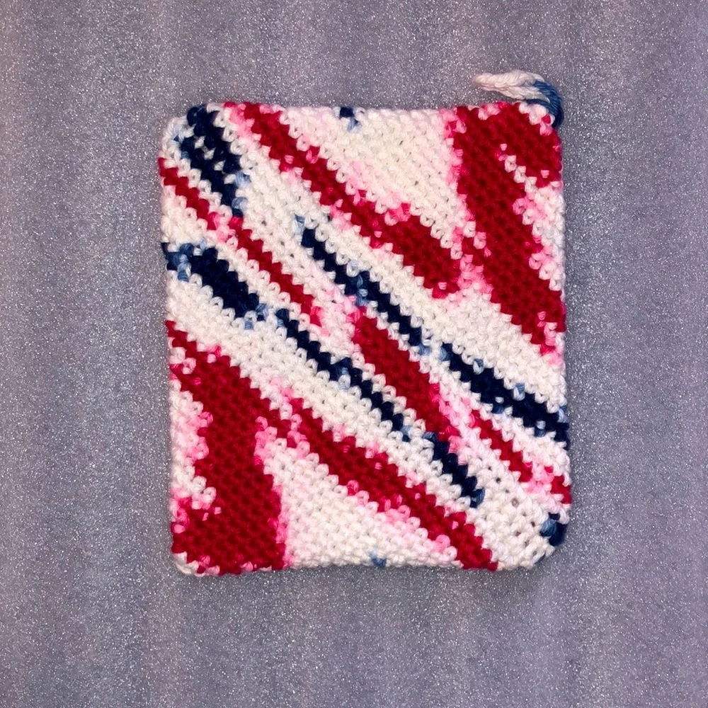 Americana Crocheted Cotton Potholders